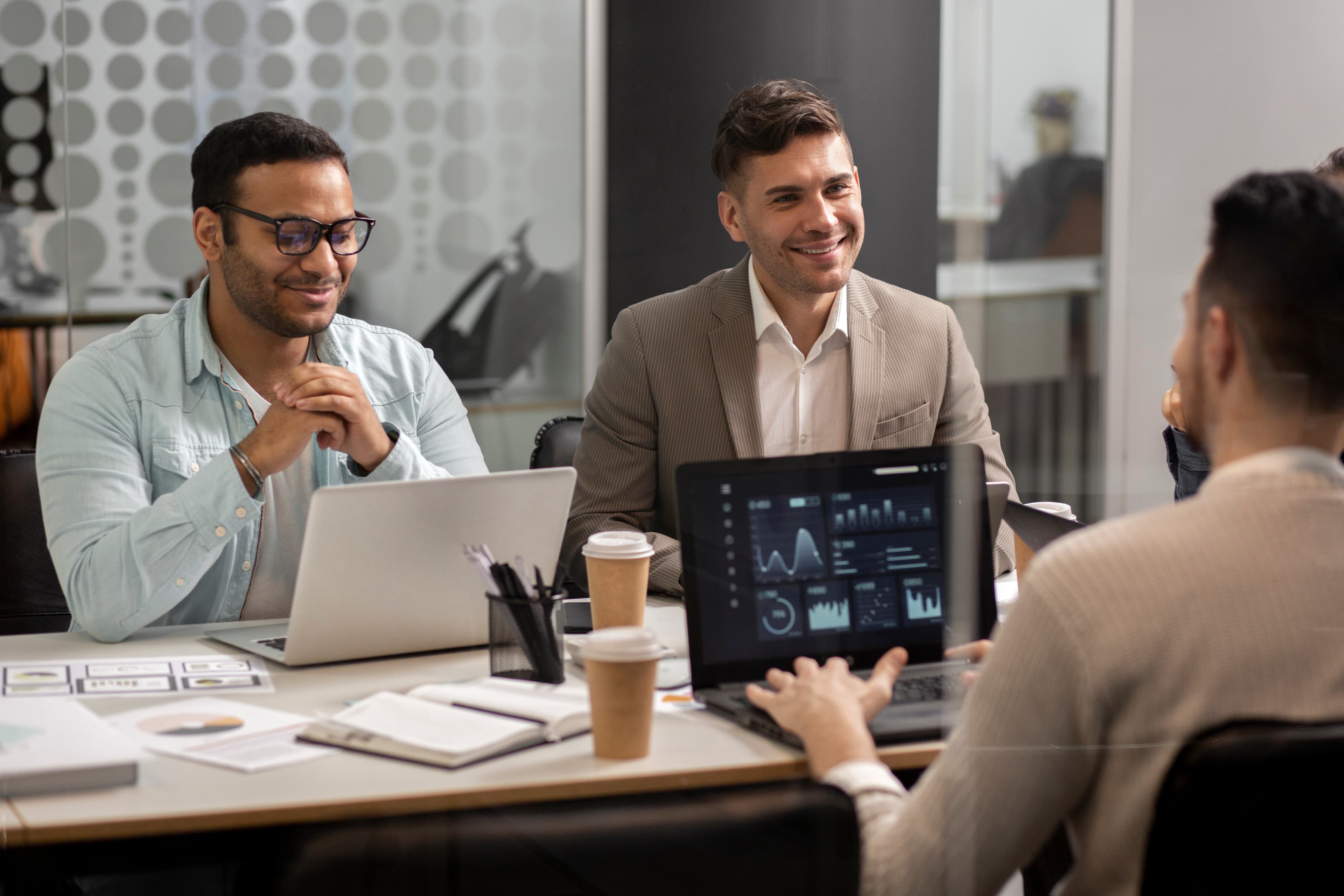 Team in a meeting